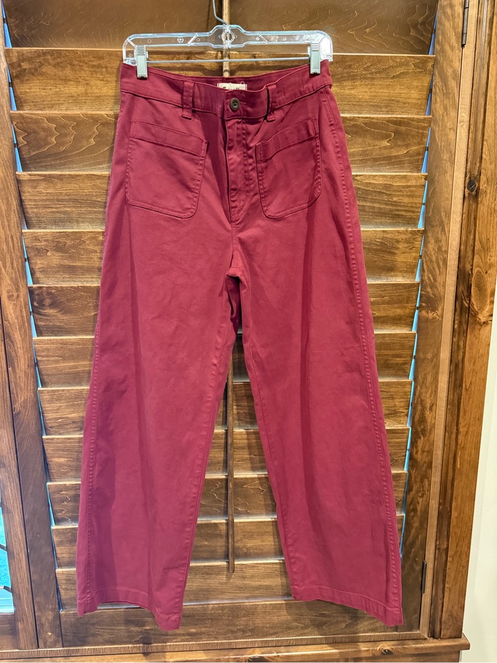 Madewell Wide-Leg Jeans in Red